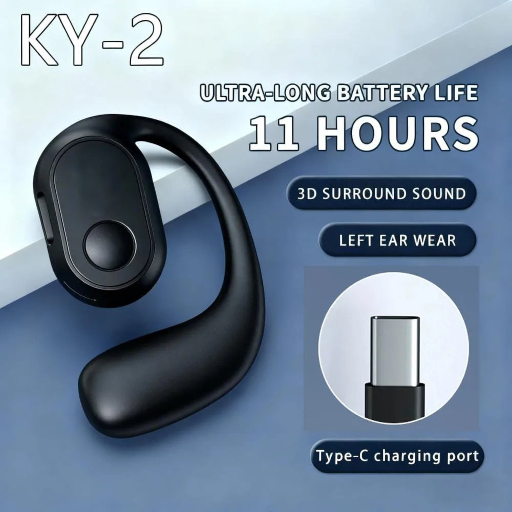 Q7 Wireless Bluetooth Earphones Air Conduction OWS Headphone HiFi Ear-Hook Music Sports Noise Cancel Headset For Smart Phones