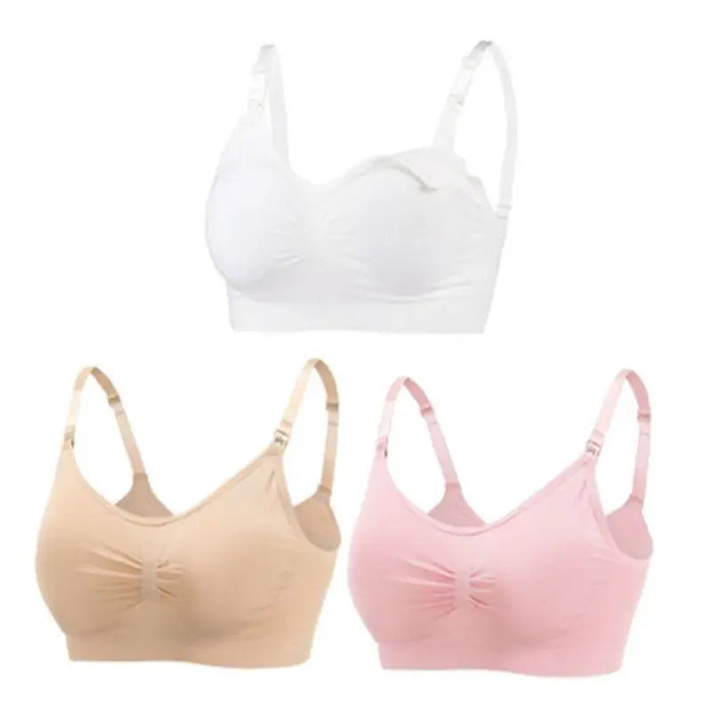 3pcs/Set High Quality Maternity Nursing Bras Cotton Breastfeeding Pregnant Underwear Seamless Large Size Breathable Bra Push Up
