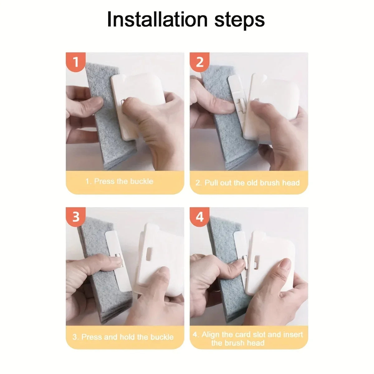 Window Cleaning Brush Windowsill Groove Deadend Cabinet Crevice Brush Universal Window and Door Track Cleaning Brush