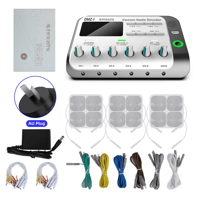 Electric Muscle Stimulator 6 Output Channel Electroacupuncture Acupuncture Needle Physiotherapy TENS Machine Relax Massager Pads