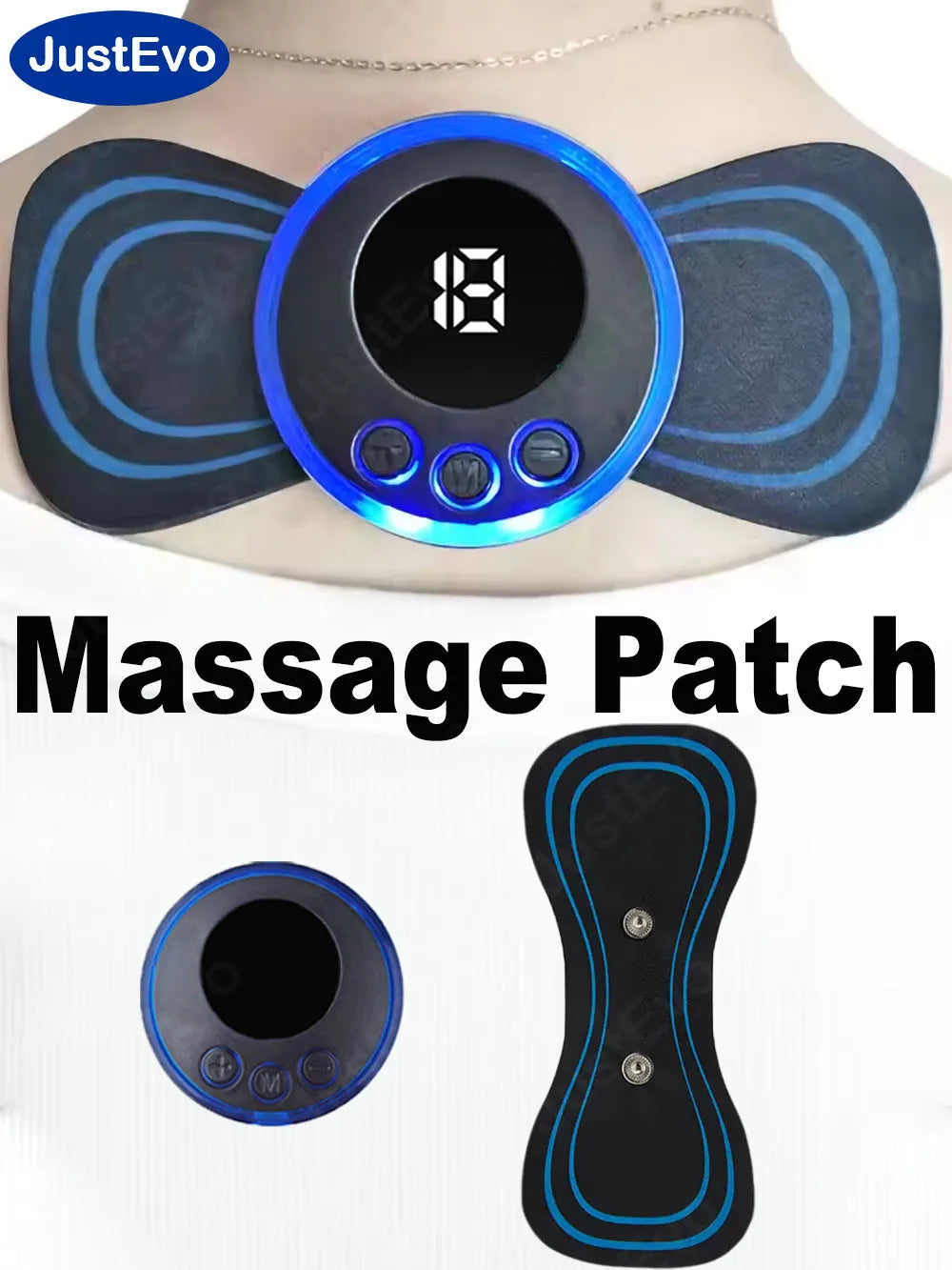 JustEvo Massager, full body massager, rechargeable and wireless design, ideal for muscle relaxation, perfect for office and gym.
