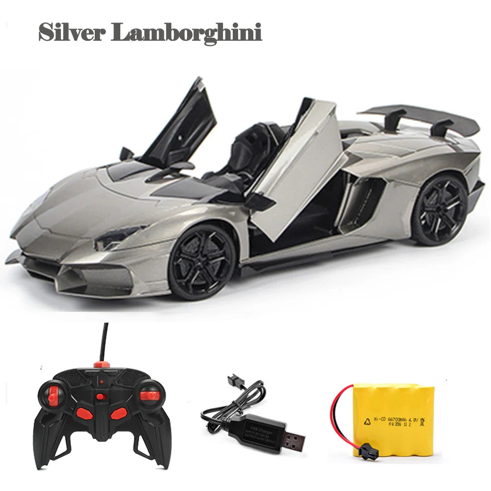1:14 Scale Remote Control Car With Scissor Doors 4 channels RC Car Radio Controlled Auto Machine Toys Gift for Kids Boys Adults