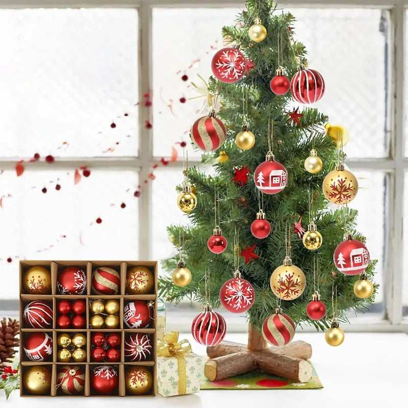 3/6cm Christmas Balls Christmas Tree Decoration Ornament for Home Decor Hanging Pendant New Year Gift Noel Navidad Xmas Ball