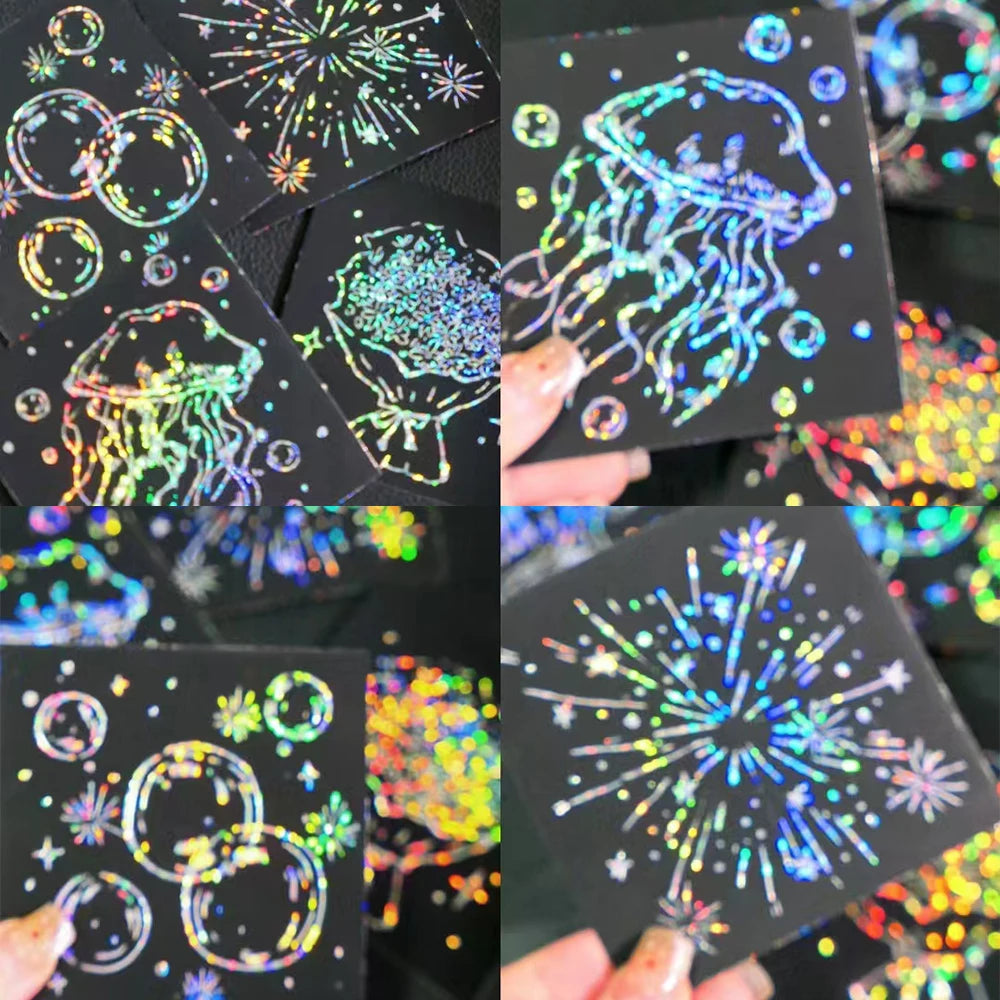 100PCS Rainbow Reveal Craft Kit with Wooden Stylus, Parent-Child Activity Gift for Kids Ages 5-12 (Non-Toxic Coating)