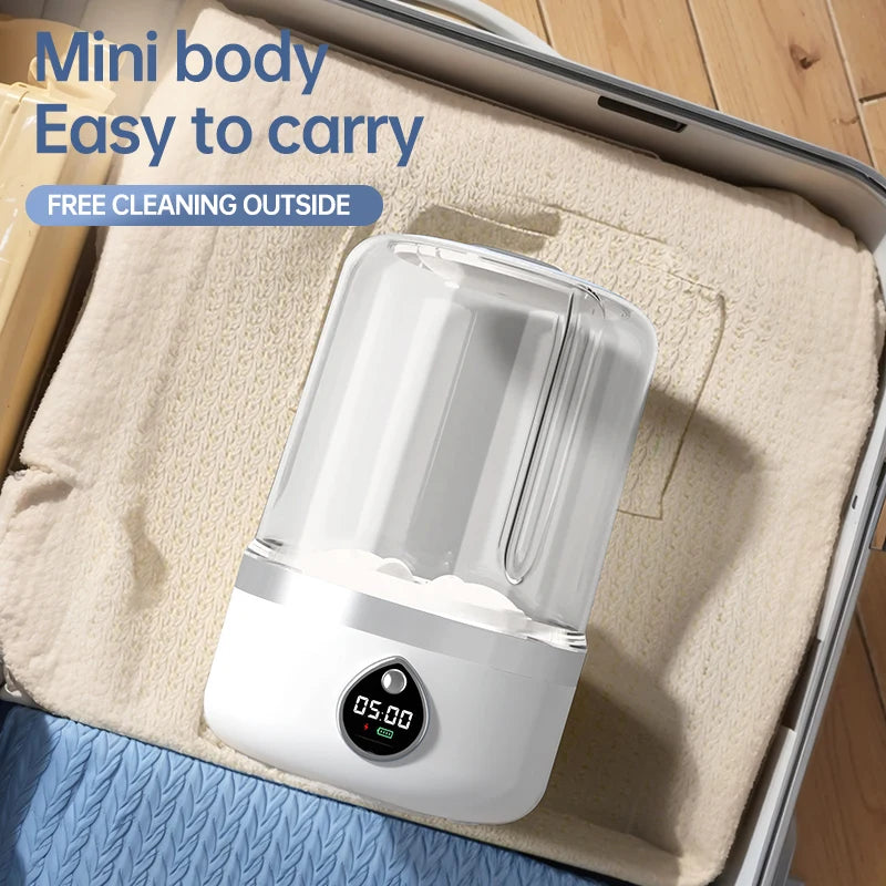 F1 portable mini washing machine with USB charging, silent and fully automatic washing machine, a must-have for dormitory travel