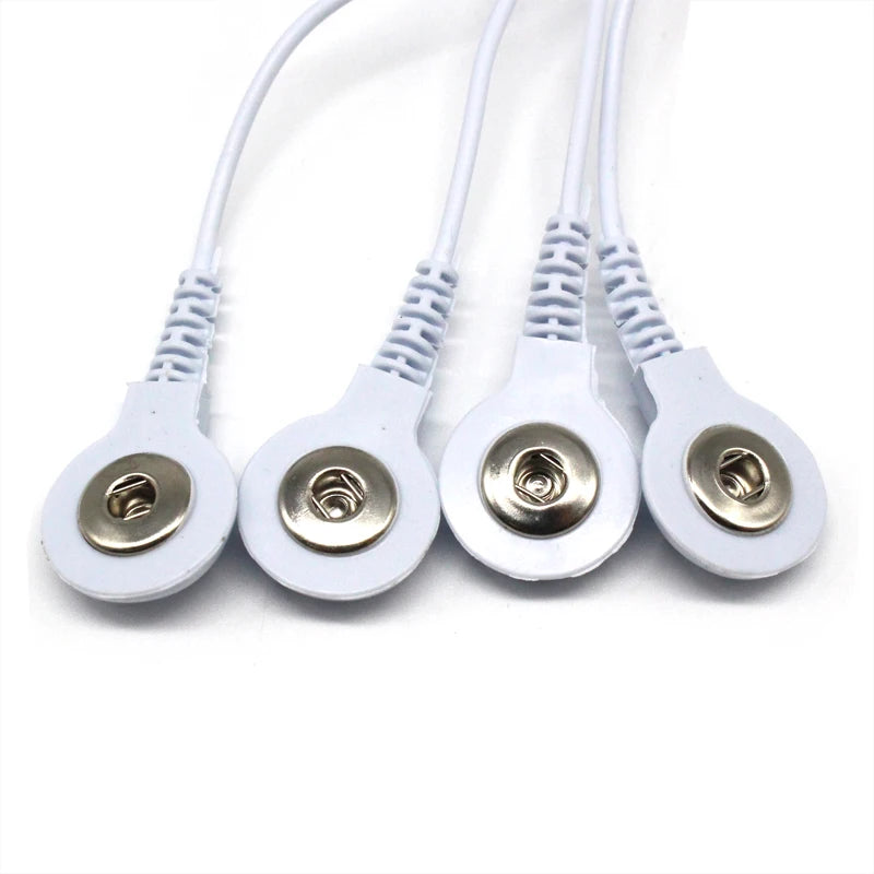 2 Way+4-Way Machine Massager Button Cable Electrode  Electrode PadsStandard Connection Massage  for  TENS Unit Lead Wires Cables