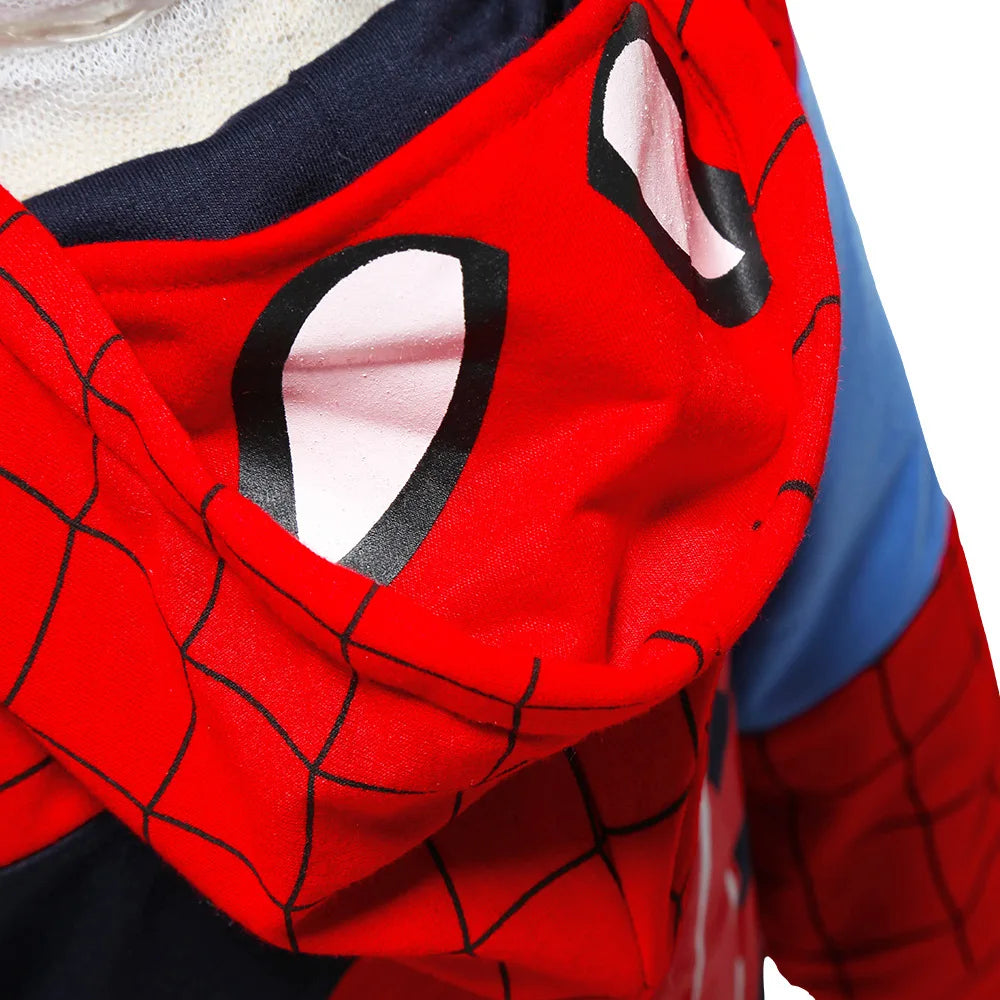 Spring Autumn Boys Coats Marvel Avengers Iron Man Spiderman Hooded Boy Jacket Children Warm Outerwear Kids Clothes