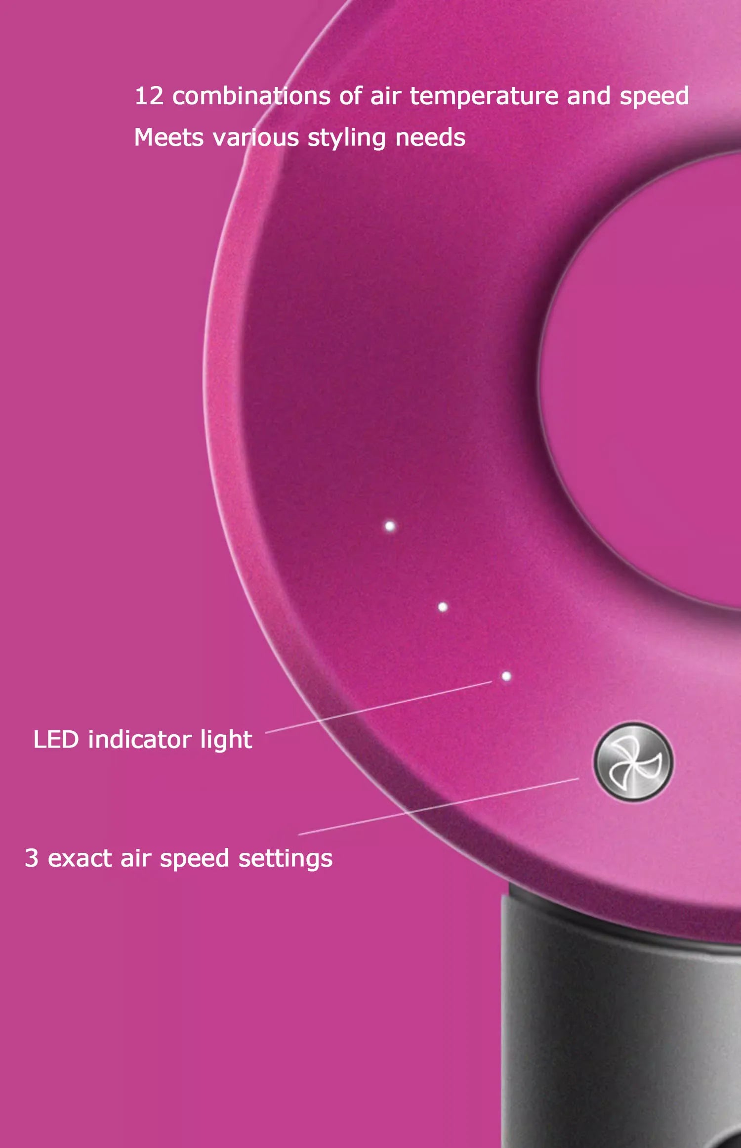 Leafless Hair Dryer New Professional With Flyaway Attachment Negative Ionic Premium Hair Dryers Multifunction Salon Style Tool