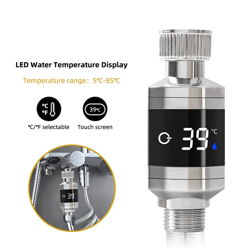 KEKA Shower Faucets Water Thermometer Bathtub Shower Faucet Kitchen Home Water Temperature Thermometer Easy Install Easy To Use