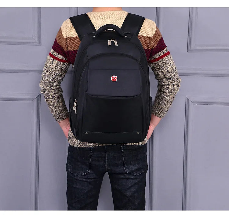 Men Trolley Backpack Shoulders Travel Bag with Wheels 24 Inch Students Rolling Luggage Business Trolley Large Capacity Suitcases