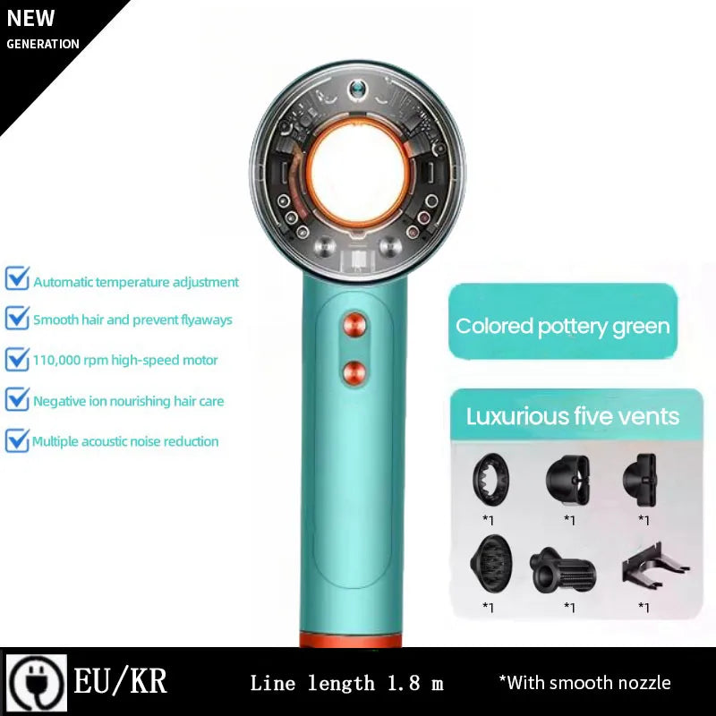 High-speed electric professional hair dryer negative ion hair care fast drying large wind power silent air blower hair dryer