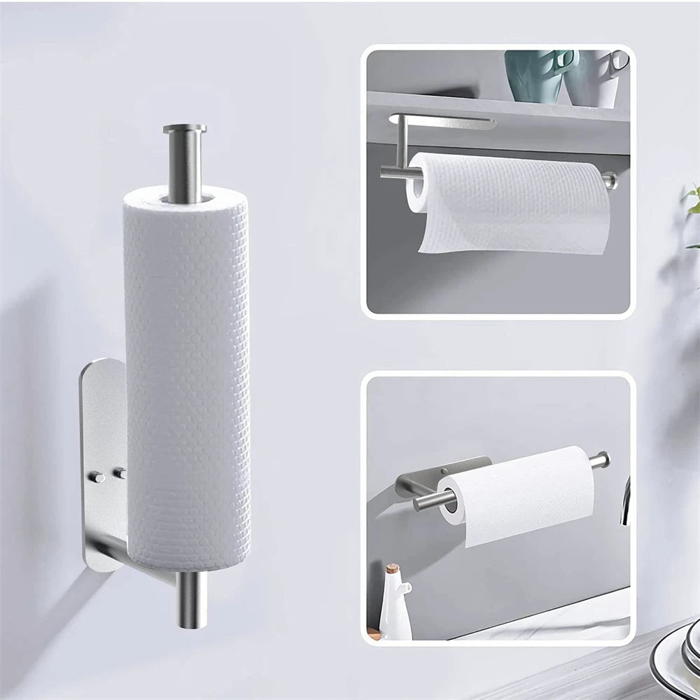 1~2PCS Toilet Paper Rack Bathroom Paper Towel Holder Adhesive Absorbent Paper Dispenser WC Kitchen Hardware Storage Accessories
