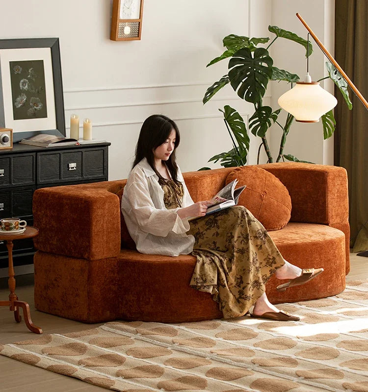 Teddy Sofa Multifunctional Transformable Vacuum Compression Sofa Bed Flip Foldable Washable Customizable Couch for Living Room