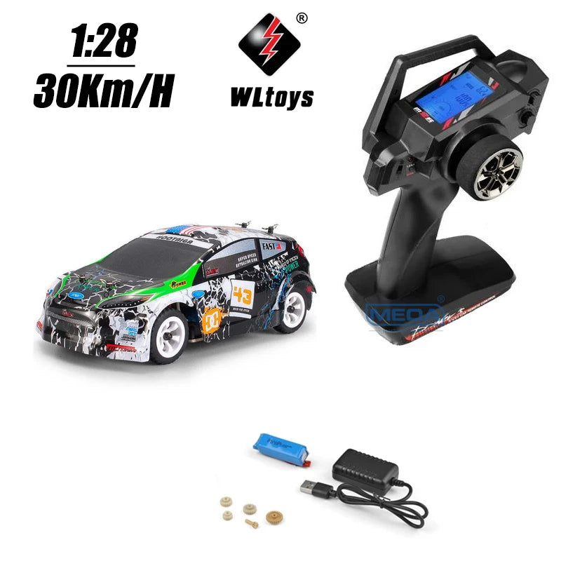 Wltoys K989 K969 284131 Upgrade LCD Version 4WD 1/28 RC High Speed Racing Mosquito 2.4GHz Off-Road RTR Rally Drift Car