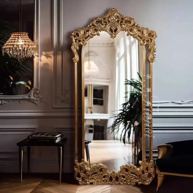 Large Nordic Quality Mirror Designer Girls Gold House Bedroom Wall Mirrors Full Body Floor Luxury Espejo Home Decorations
