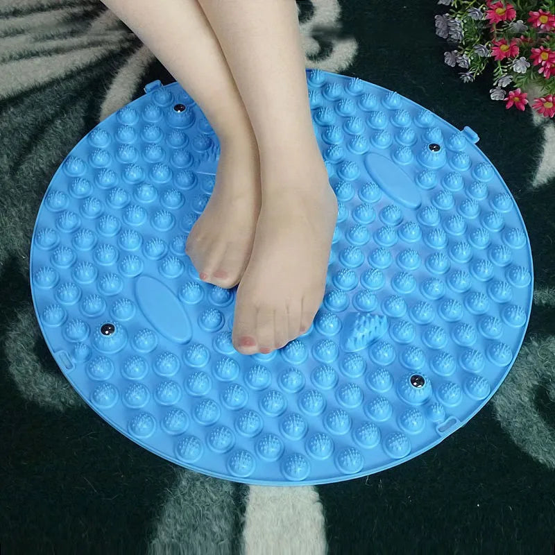 Finger Press Foot Massage Board for Household Use, Bamboo Shooting, Stepping on Finger Board, Thick Circular Foot Massage Pad