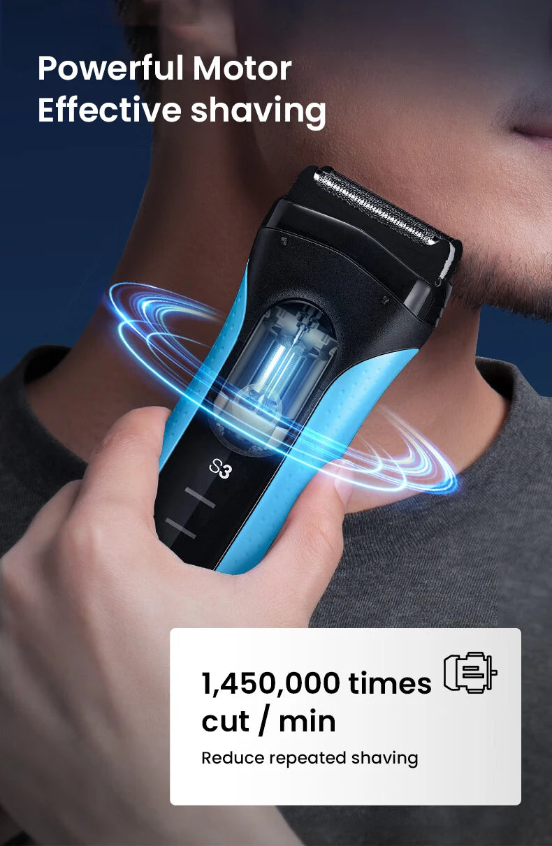 Braun Electric Shaver 3 Series ProSkin 3040S 3010S Reciprocating Shaver For Men Shaving Machine With Trimmer 100-240v