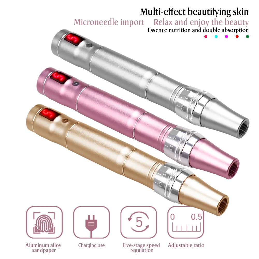 Electric Dr.imp Pen Wireless Dermapen Beuty Care Machine Mute Derma Pen Needle Cartridge Microneedling Tips Nano Micro Needles