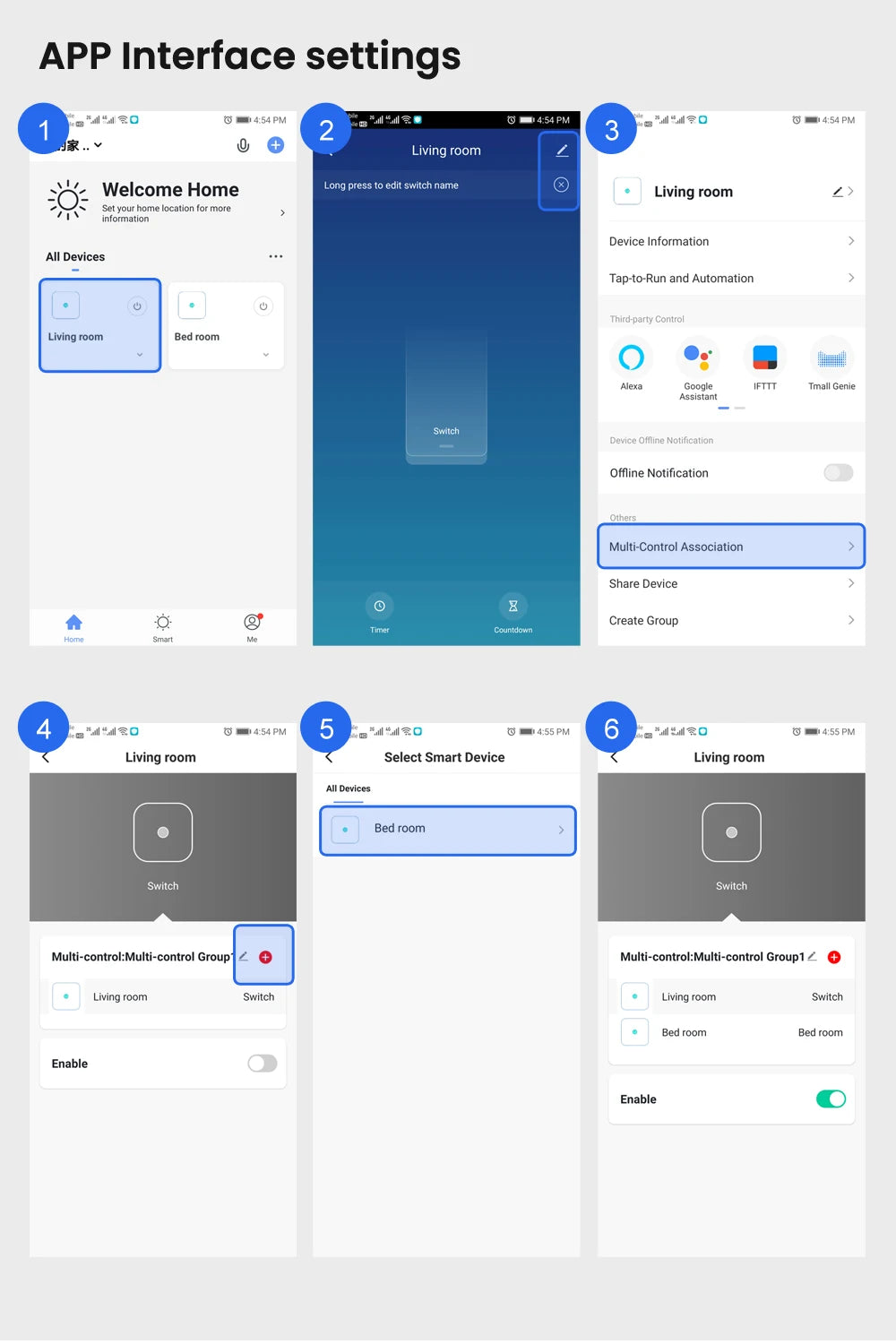 AVATTO Tuya WiFi/Zigbee Smart Light Switch, Neutral Wire/No Neutral Wire Required Wall Touch Switch Work with Alexa, Google Home