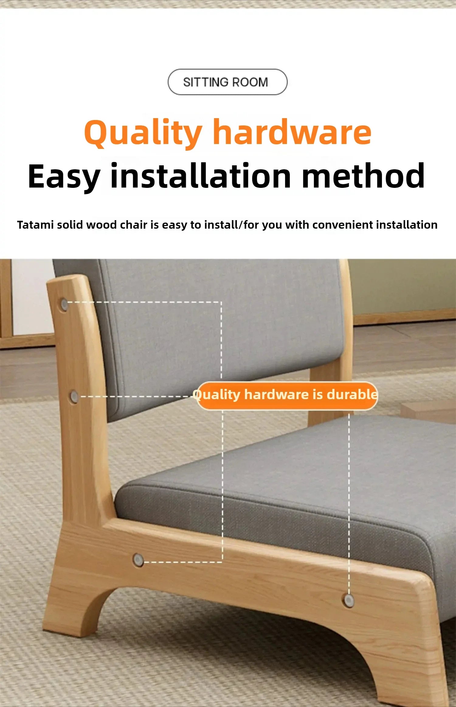 Modern Tatami Lazy Sofa Chair Japanese Living Room Furniture Back Floor Nordic Wind Bay Window Low