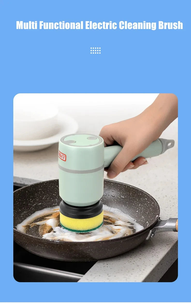 2025 Multi Functional Wireles Electric Cleaning Brush Household Toilet Cleaning Tool Handheld Kitchen Cleaning Brush