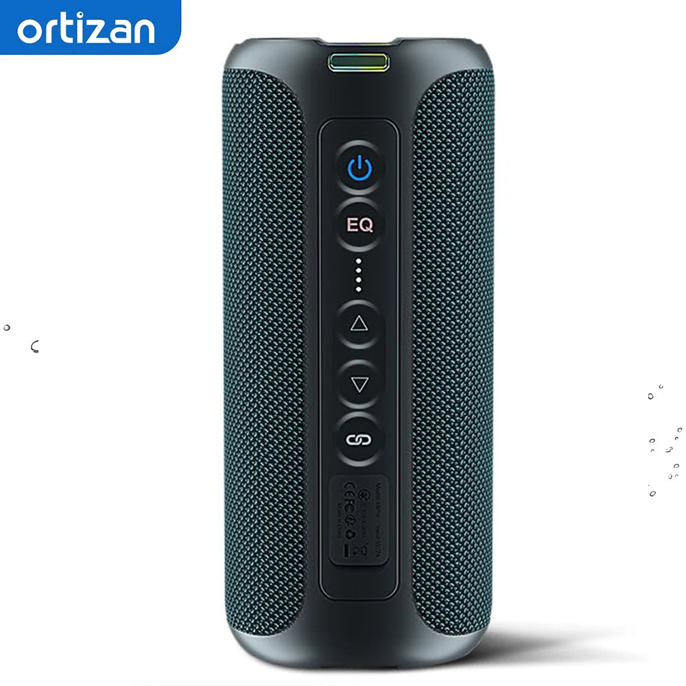 Ortizan X8 Pro Bluetooth Speaker Portable with 40W Stereo Sound,Rich Bass,IPX7 Waterproof, 30H Playtime, Mixed Color Lights,3 EQ