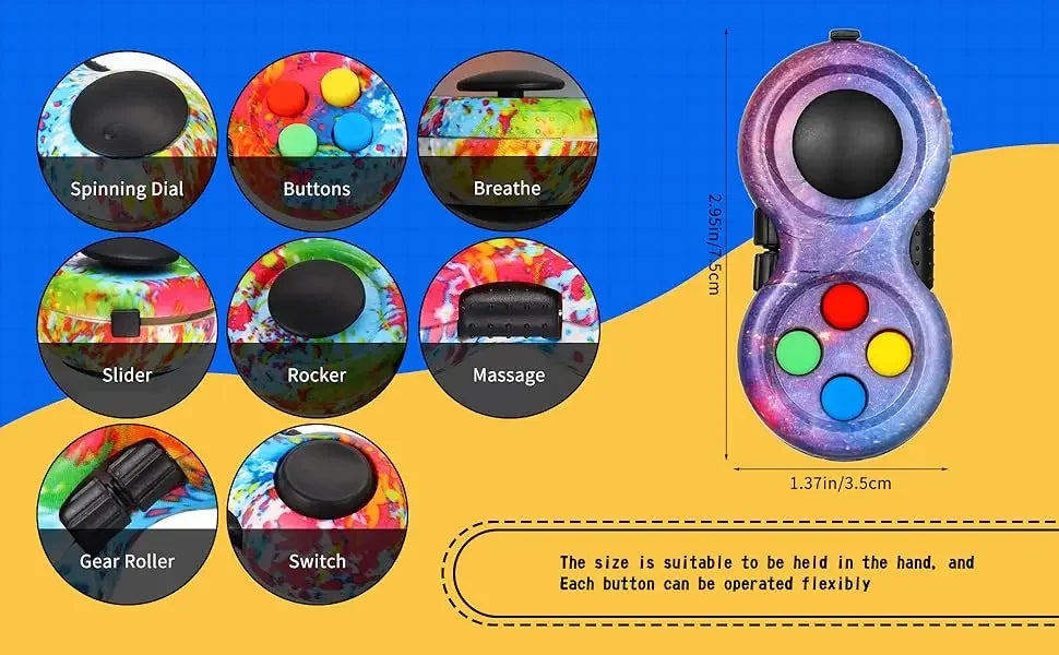 Fidget Pad Retro Classic Fidget Controller Handheld Fidget Game Controller Fun Fidget Pad Packs Classic Fidget Toys