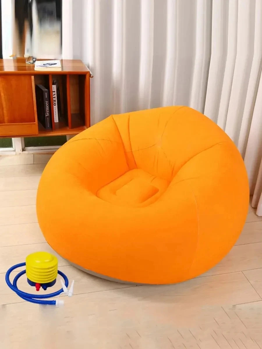 Inflatable Lazy Sofa Folding Portable Pvc Inflatable Air Chair for Living Room Outdoor Camping Convenient Beach Lounge Chair