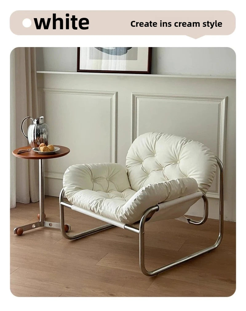 Leather Single Living Room Armchair Adjustable Recliner Chairs Comfortable Backrest Chair Light Luxury Living Room Furniture