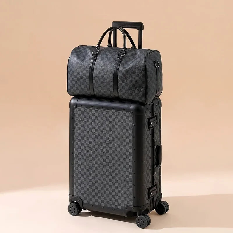 20"24"26 inch Travel Suitcase Trolley Case with wheels All Aluminum Magnesium Alloy Boarding Box Carry on Luggage Boarding Box