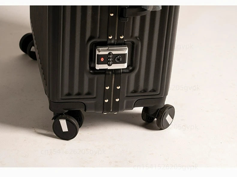 20/24 Inch Large Capacity PC Rolling Luggage Case TSA Combination Lock Business Metal Frame Travel Suitcase on Wheels Travel Bag