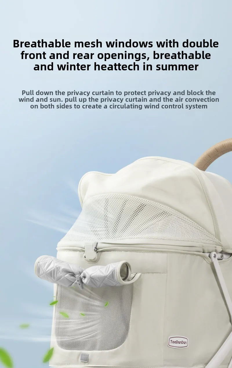 Outdoor Puppy Stroller Cat Dog Travel Breathable Pet Stroller Lightweight Convenient Folding Small Medium Pet Stroller Products