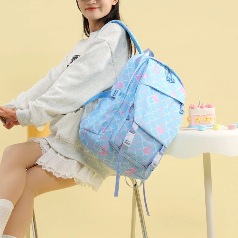 3Pcs Backpack Set Lilo Stitch Girl Kid Student Schoolbags Double Shoulder Bag Travel Pen Lunch Bag Kawaii Bookbag Laptop Bag Set