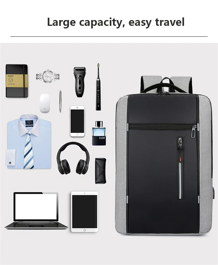 Waterproof Business Backpack Men USB School Backpacks 15.6 Inch Laptop Backpack Large Capacity Bagpacks for Men Back Pack Bags
