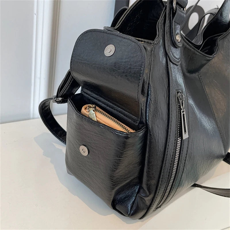 Soft Interior Compartment Shoulder Bags High Quality Contrasting Colors Crossbody Bags for Women Fashion Pu Leather Handbags