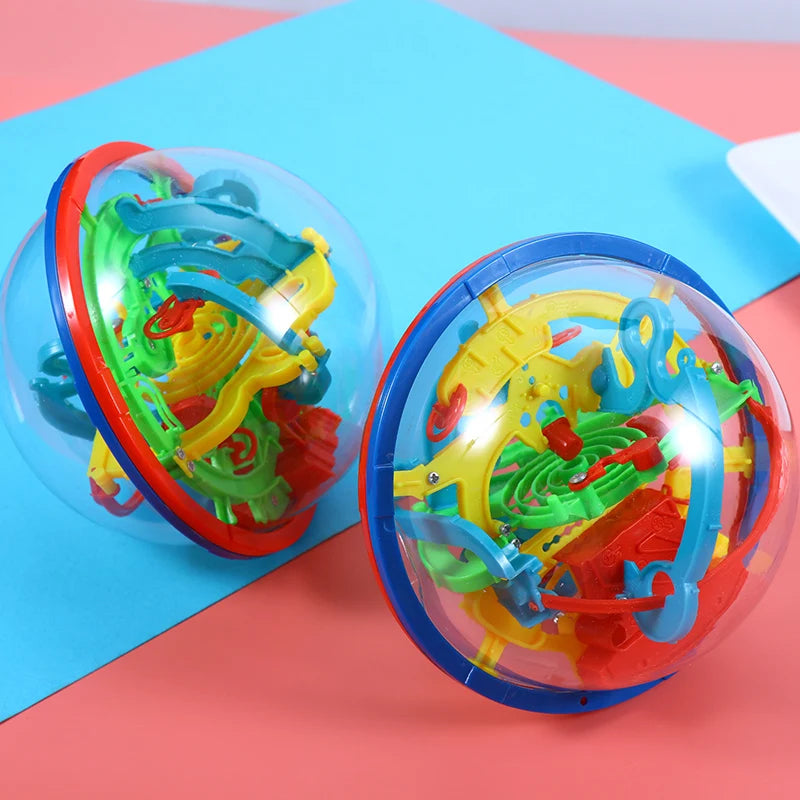 Maze Ball Mini 3D Magic Puzzle Intelligence  Idea Perplexus Maze Game Labyrinth IQ Gifts Display Stand for Kids and Adults