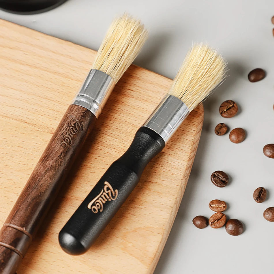 Vintage Coffee Brush Grinder Cleaning Tool Retro Barista Espresso Machine Cleaner Solid Wood Brush Coffee Machine Accessories