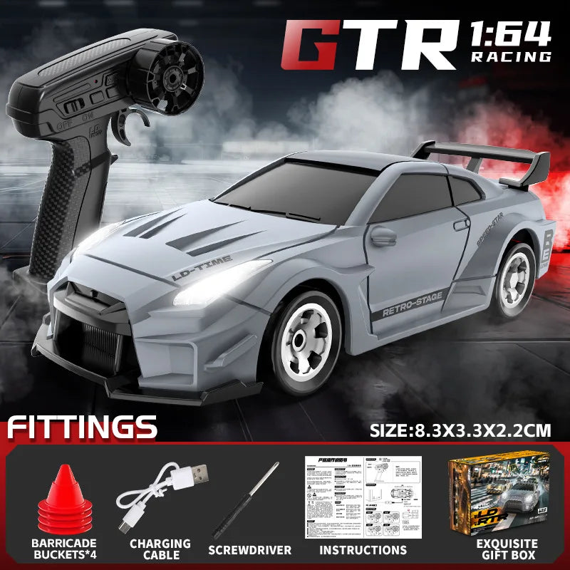 1:64 Remote Control Car 2.4G Mini Radio Control Drift Stunt Car 4WD Desktop Racing Vehicle Model Boy Toy Kid Birthday Gifts