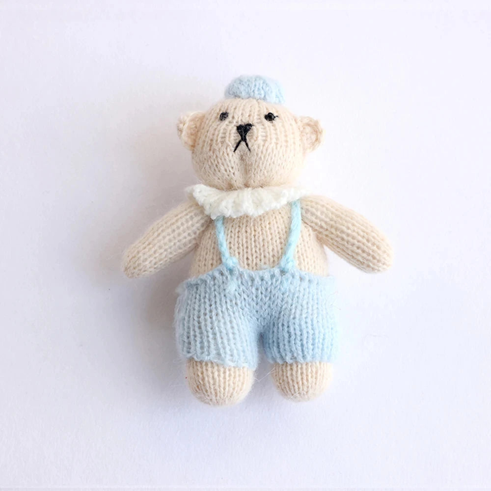 Baby Photography Animal Doll Newborn Photo Hand-Knitted Teddy Bear Props Studio Photo Cute Animal Seahorse Hair Toy Accessories
