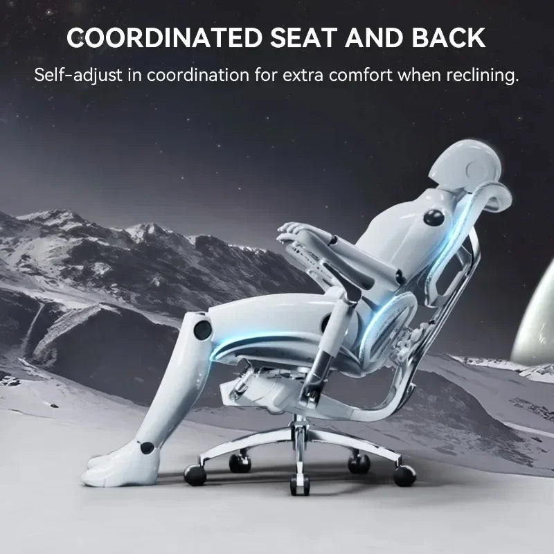 Ergonomic Office Chair Computer Chair with Dual Lumbar Support 6D Armrests Adjustable Rolling Mesh Gaming Chair office furniture