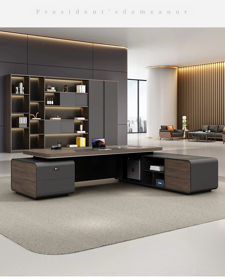L Shaped Room Desks Computer Commercial Designer Cabinet Table Decoration Chairs Fancy Storage Beistelltisch Furniture