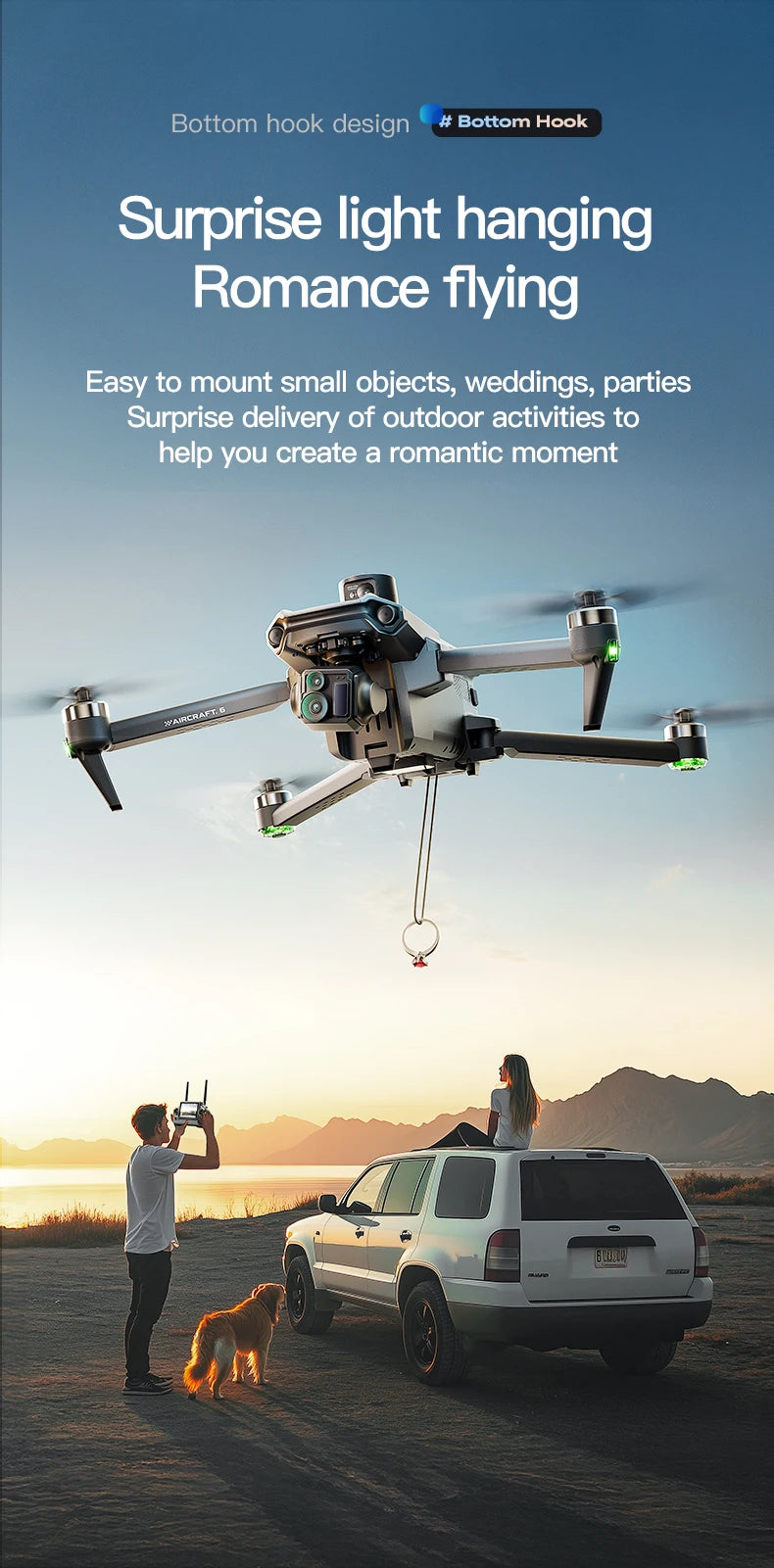New Wing 6 Drone 8K Camera 3-Axis Gimbal WIFI Obstacle Avoidance FPV Brushless Touch Screen Remote Control Quadcopter Toys Gifts
