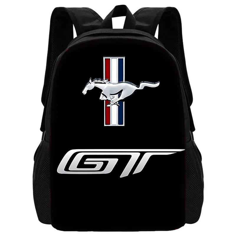 Child School Backpack with Fashion M-Mustangs car logo Lunch Bags ,Pencil Bags ,School Bags for Boys Girls Best Gift