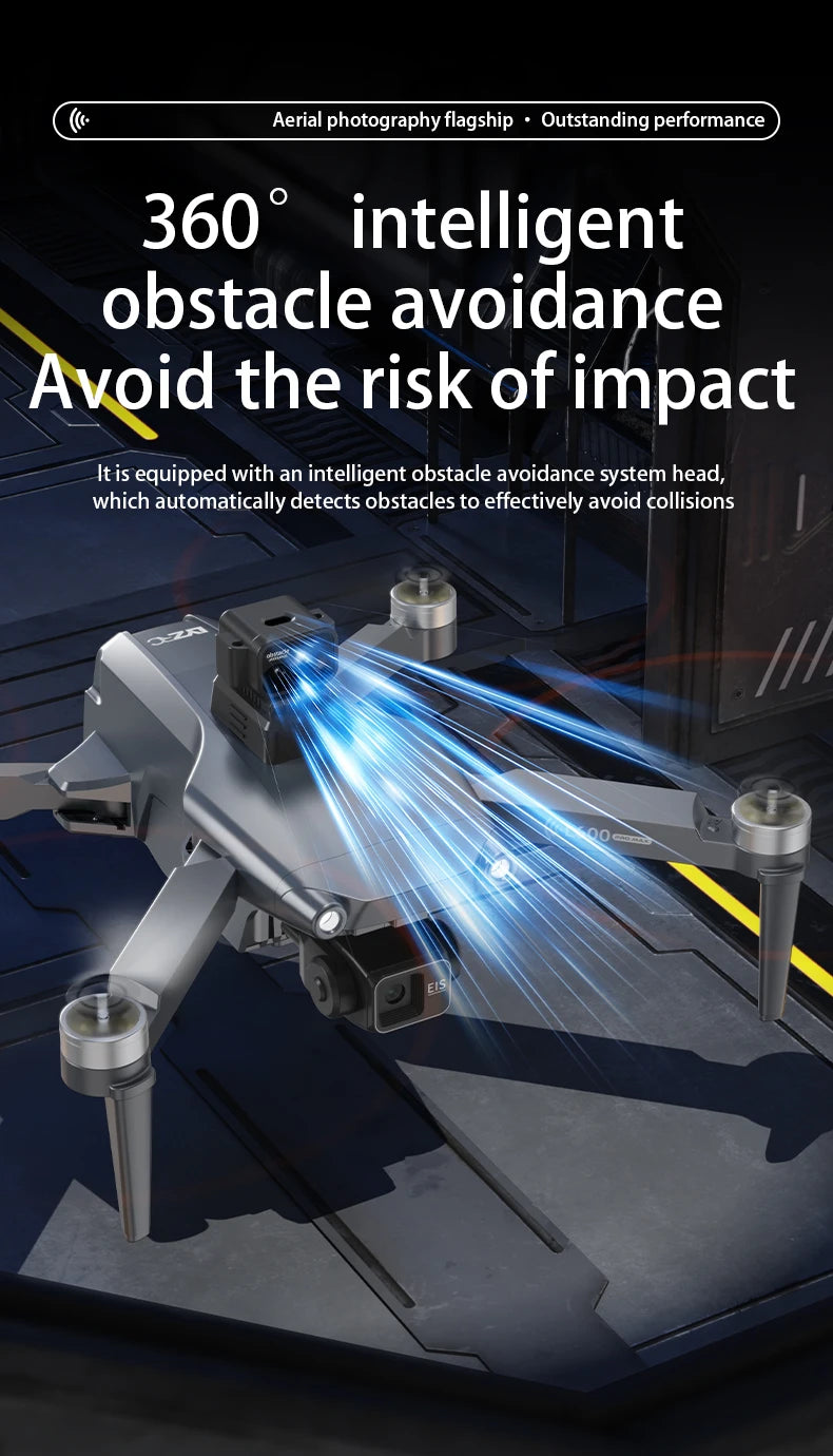 HOT-Professional 8K HD Dual Camera New L600-2 MAX GPS Drone 5KM 3-Axis Gimbal 360 Obstacle Avoidance Brushless Quadcopter Toy