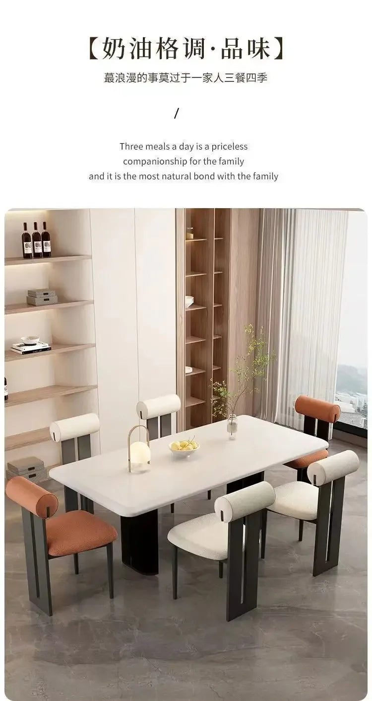 Nordic French Vintage Solid Wood Dining Chair - Mid-Century Retro Backrest Hippo Chair for Home, Living Room & Vanity