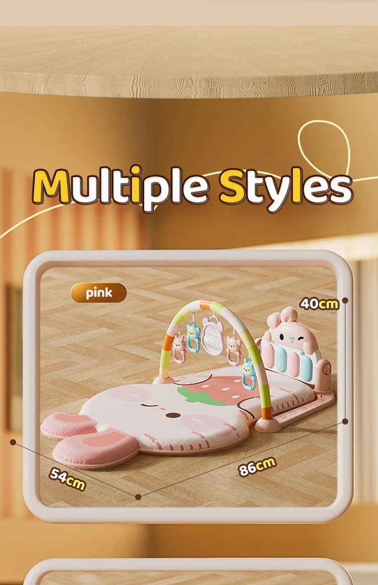 Baby Pedal Piano Fitness Stand Music Play Newborn Piano Crawling Blanket Early Educational Toys Play Mat 0-36 Months Baby Gifts