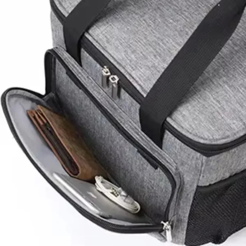 15L Picnic Bag Thermal Insulated Lunch Bag Box Handbag Wine Beer Cooler Crossbody Shoulder Bag Camping Food Container