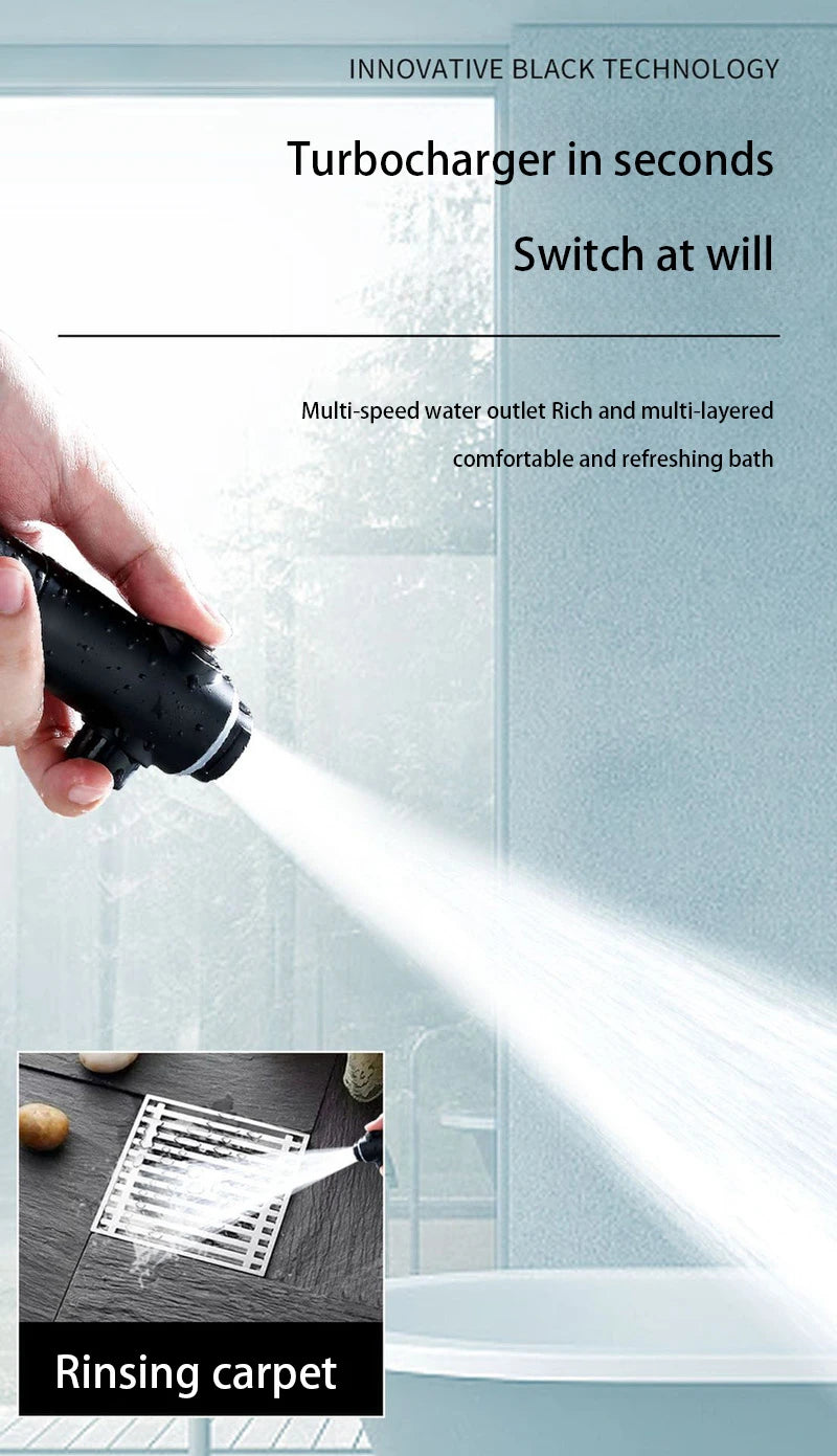 Xiaomi Water Temperature Digital Display Shower Head Turbo High pressure shower head  set household 5-Mode Bathroom Accessories