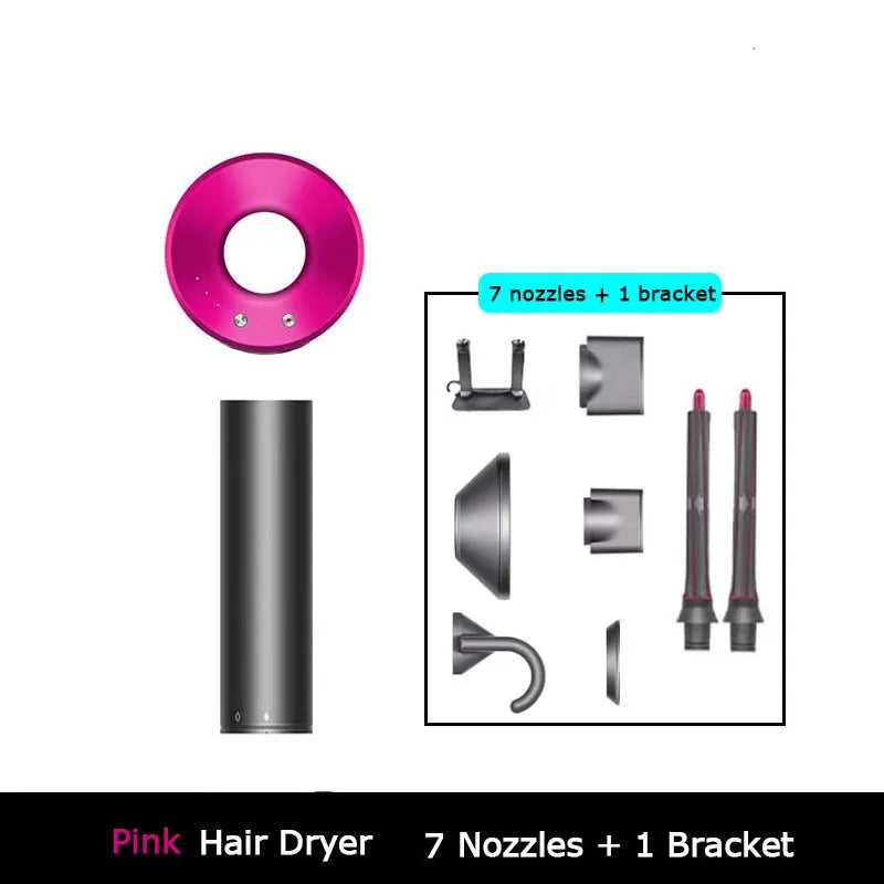 Leafless Hair Dryer New Professional With Flyaway Attachment Negative Ionic Premium Hair Dryers Multifunction Salon Style Tool