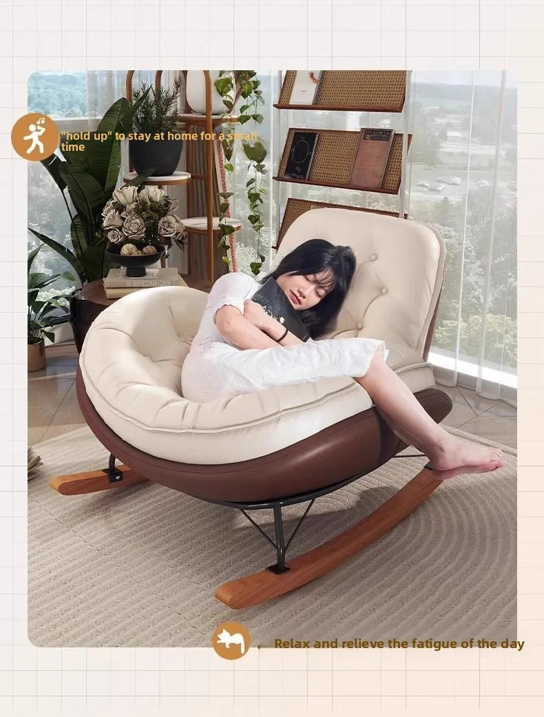 Furnished Lazy, Sofa, Penguin, Rocking Chair, Recliner, Balcony, Outdoor, Home, Bedroom, Leisure Chair, Living Room, Chair